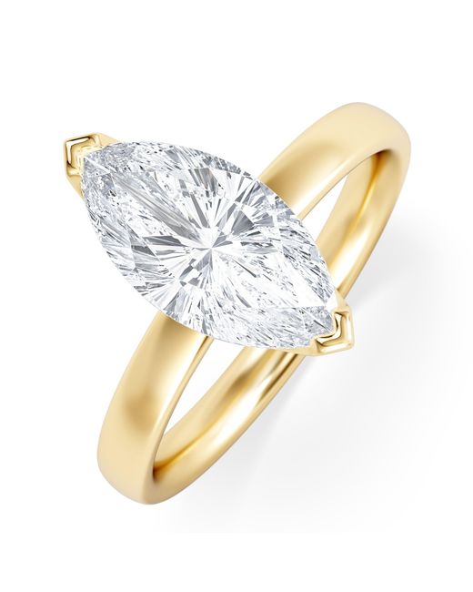 The Diamond Store Metallic Origin 2.00Ct Marquise Cut Lab Diamond Solitaire Engagement Ring