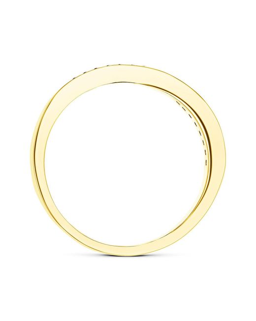 The Diamond Store White 18K Three Tone 6Mm Diamond Half Eternity Ring