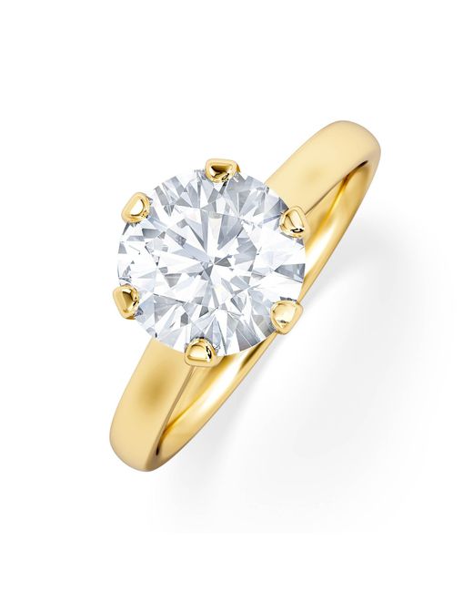 The Diamond Store Metallic 2 Carat Diamond Engagement Ring High Set Chloe Lab F/Vs1 18K