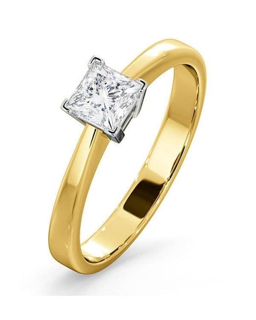 The Diamond Store Metallic Certified Lauren 18K Diamond Engagement Ring 0.50Ct-G-H/Si