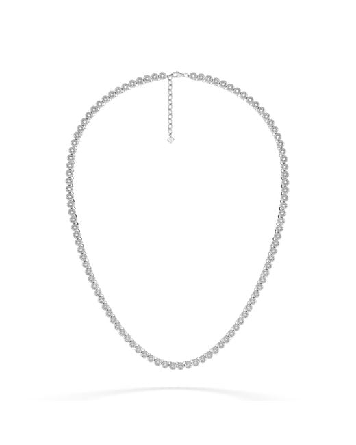 The Diamond Store Metallic 1.00Ct Lab Diamond Bezel Tennis Necklace