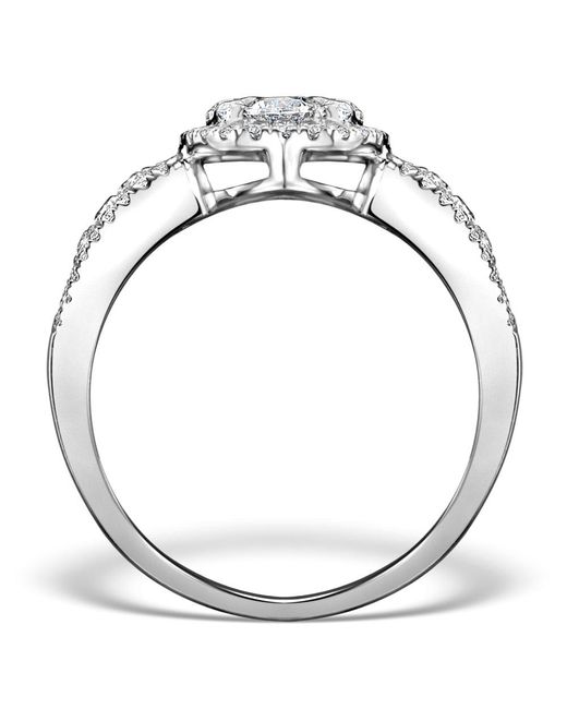 The Diamond Store Metallic Halo Engagement Ring Galileo 1.08Ct H/Si Diamonds