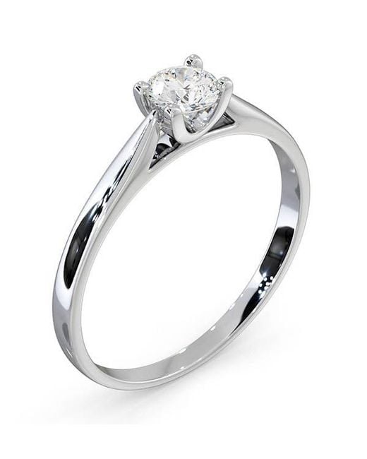 The Diamond Store Metallic Engagement Ring Grace 0.33Ct Lab Diamond H/Si