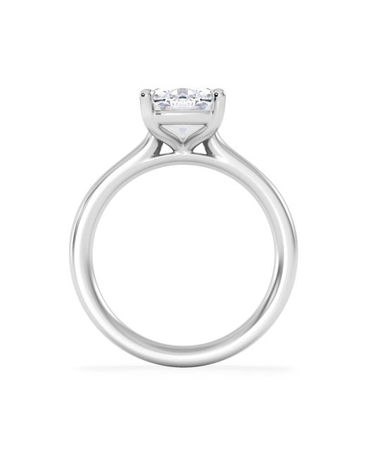 The Diamond Store White Amora 3.00Ct Elongated Cushion Cut Lab Diamond Solitaire Engagement Ring