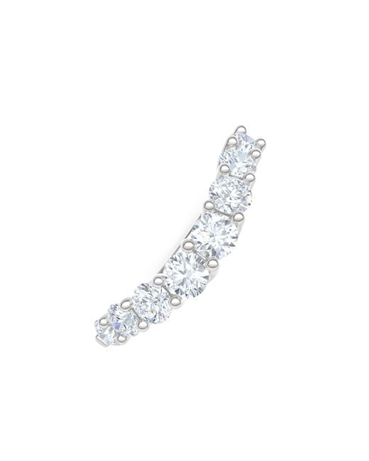 The Diamond Store White Legacy 0.90Ct Round Cut Lab Diamond Half Eternity Ring
