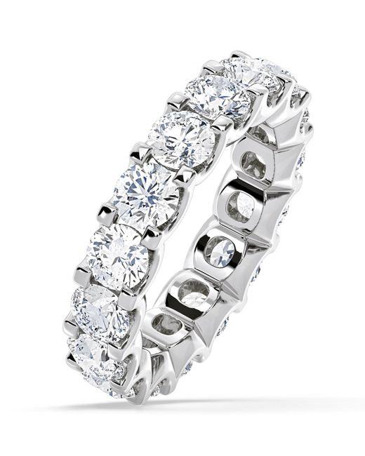 The Diamond Store White Chloe Lab Diamond Eternity Ring Claw Set 5.00Ct G/Vs