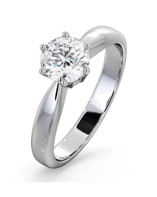 The Diamond Store Metallic Certified 0.90Ct Chloe High Engagement Ring G/Vs