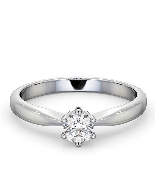 The Diamond Store Metallic Engagement Ring High Set Chloe 0.33Ct Lab Diamond H/Si