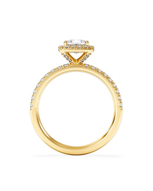 The Diamond Store Metallic Beatrice Gia Diamond Halo Engagement Ring