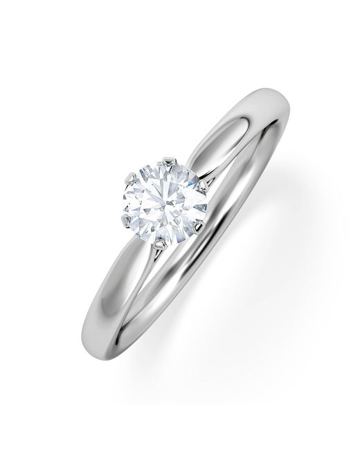 The Diamond Store White Half Carat Diamond Engagement Ring Low Chloe Lab F/Vs1