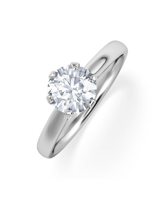 The Diamond Store White 1 Carat Diamond Engagement Ring High Set Chloe Lab F/Vs1