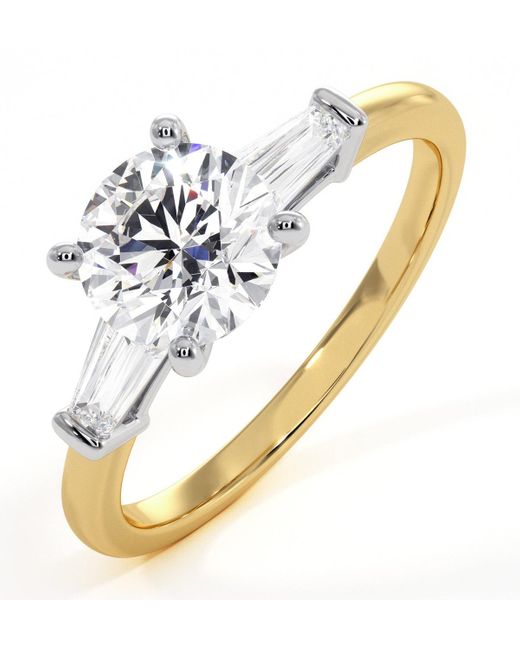 The Diamond Store Metallic Isadora Gia Diamond Engagement Ring 18Ky 1.25Ct G/Vs2