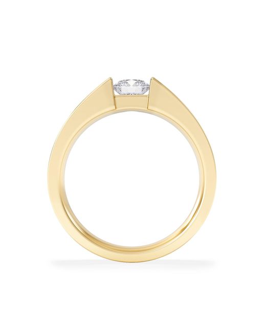The Diamond Store Metallic Jessica 0.50Ct Round Cut Lab Diamond Solitaire Engagement Ring