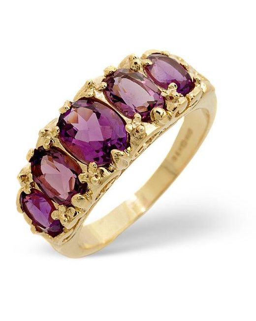 The Diamond Store Metallic Amethyst 2.10Ct 9K Ring Size R