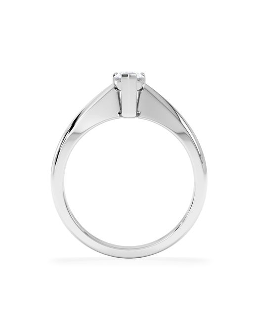 The Diamond Store White Naomi Pear Cut Lab Diamond Engagement Ring 0.50Ct H/Si