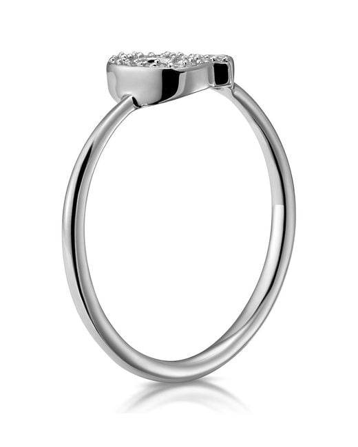 The Diamond Store Metallic Lab Diamond Initial 'Q' Ring 0.07Ct Set