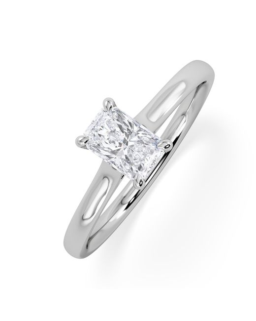 The Diamond Store White Amora Radiant 0.50Ct Diamond Engagement Ring G/Vs1 Set