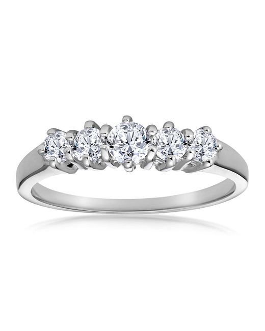 The Diamond Store Metallic Ellie 18K 5 Stone Diamond Eternity Ring 0.50Ct G/Vs