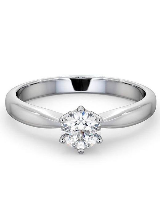The Diamond Store Metallic Certified 0.50Ct Chloe High Engagement Ring G/Si1