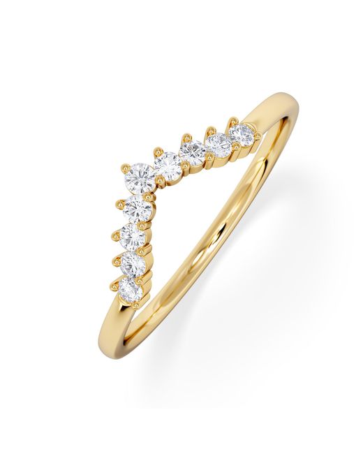 The Diamond Store Metallic Starlit 0.15Ct Lab Diamond Wishbone Ring H/Si Quality