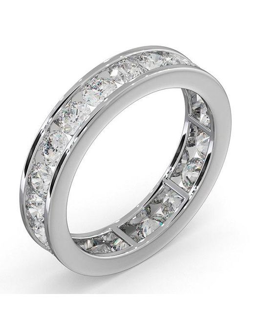 The Diamond Store Metallic 2Ct G/Vs Diamond Full Band Ring for men
