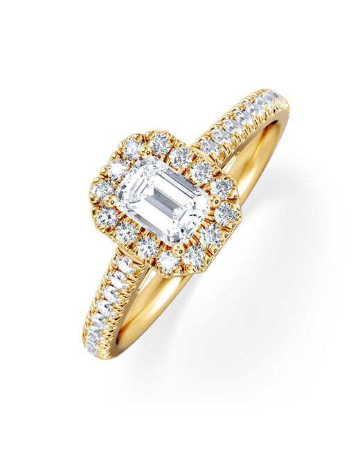 The Diamond Store Metallic Annabelle Diamond Halo Engagement Ring