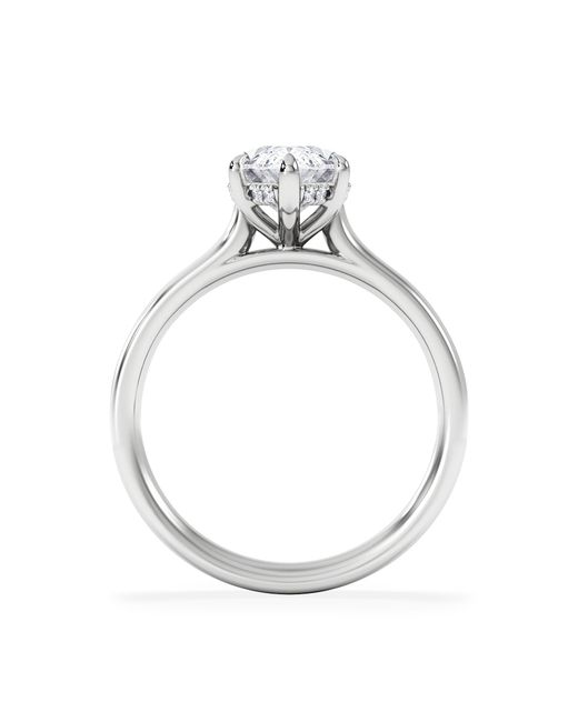 The Diamond Store White Amora Marquise 2.09Ct Hidden Halo Lab Diamond Engagement Ring F/Vs Set