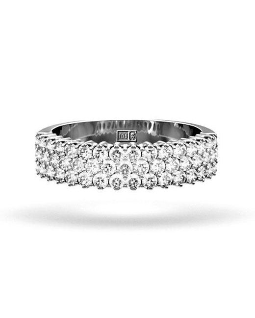 The Diamond Store Metallic Jasmine Diamond Eternity Ring 0.50Ct H/Si