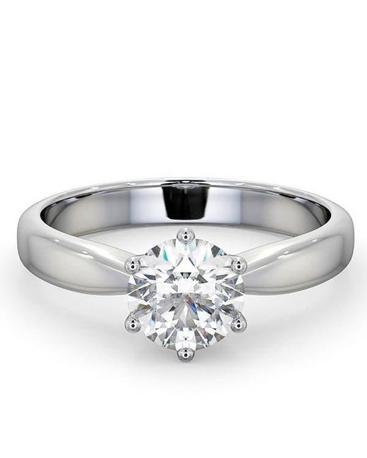 The Diamond Store Metallic Certified High Set Chloe 18Kw Diamond Engagement Ring 1.00Ct