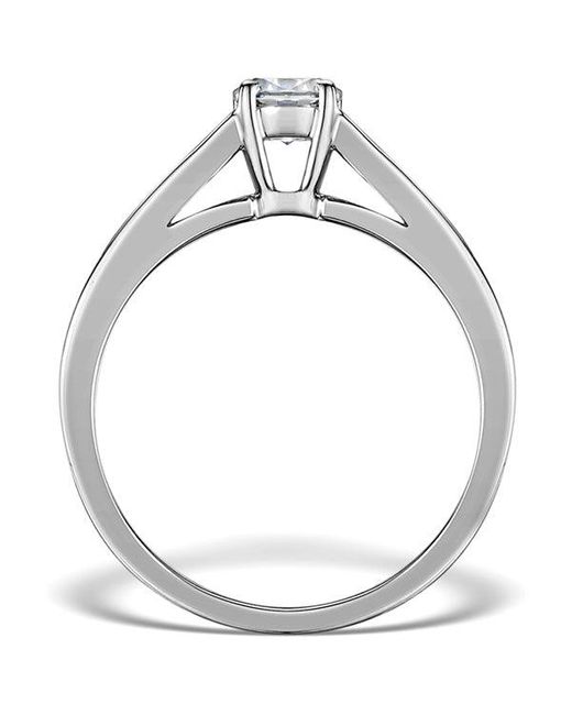 The Diamond Store Metallic Sidestone Lab Diamond Ring Alexa 0.95Ct H/Si1
