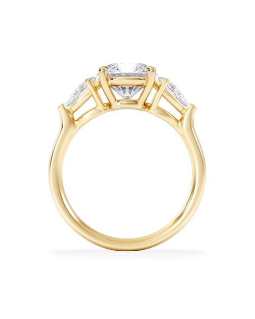 The Diamond Store White Adore 2.60Ct Round Cut Lab Diamond 3 Stone Engagement Ring