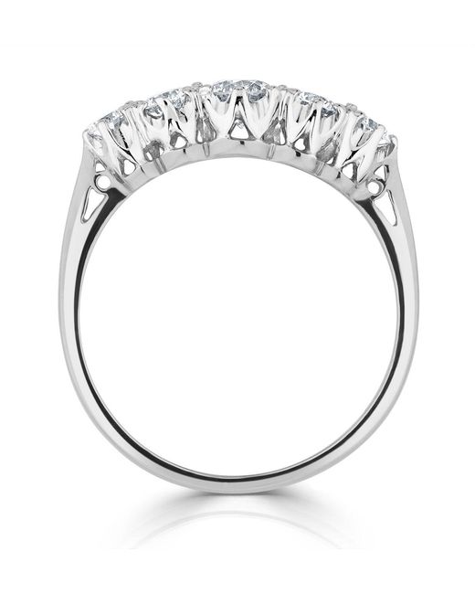 The Diamond Store White Grace 18K 5 Stone Diamond Eternity Ring 0.75Ct Pk