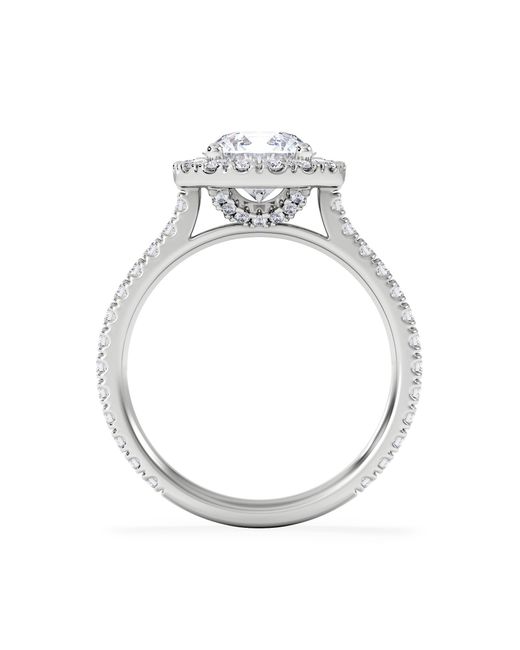 The Diamond Store White 2.30Ct Reina Lab Diamond Halo Engagement Ring