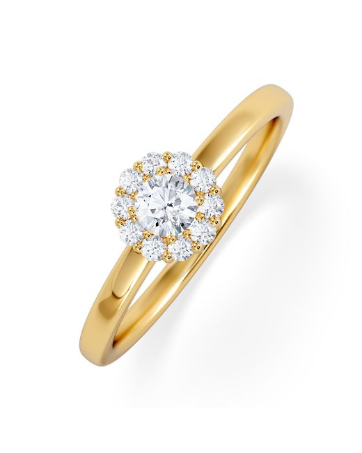 The Diamond Store Metallic The Fleur Halo 0.30Ct H/Si Round Cut Lab Diamond Ring