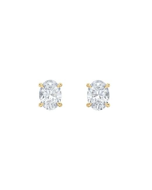 The Diamond Store Metallic 2.00Ct Oval Cut Lab Diamond Stud Earrings