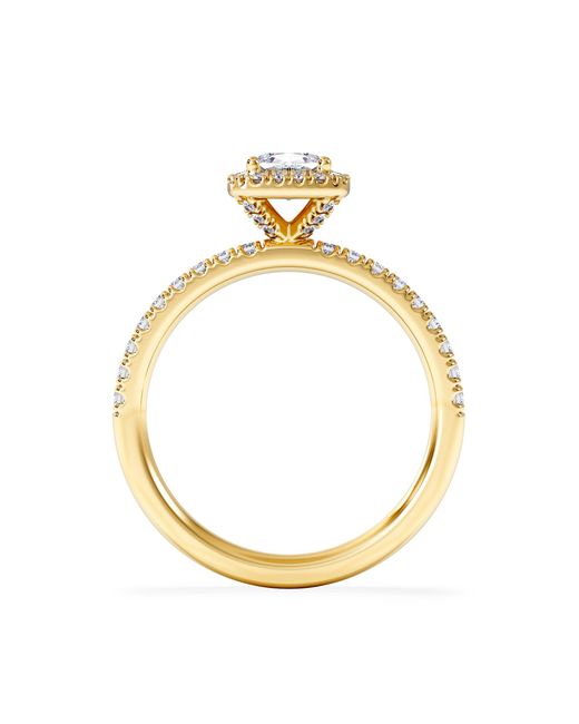 The Diamond Store Metallic Beatrice Lab Diamond Halo Engagement Ring