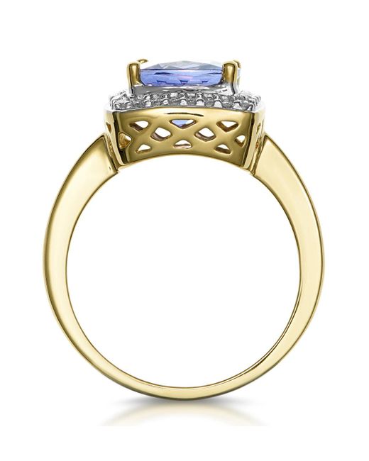 The Diamond Store Blue 2Ct Tanzanite And Diamond Statement Ring 18K