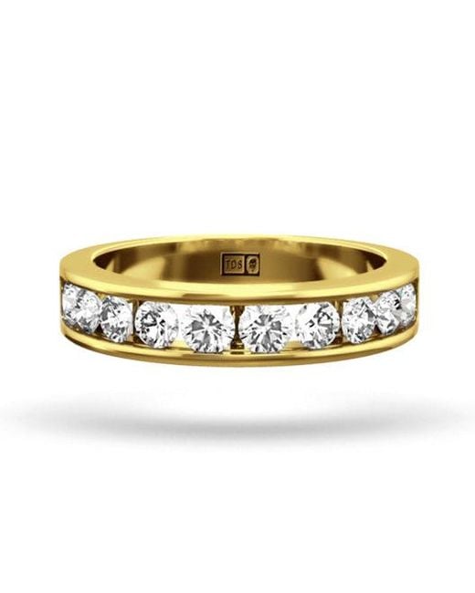 The Diamond Store Metallic Rae 18K Diamond Half Band Eternity Ring 1.00Ct H/Si