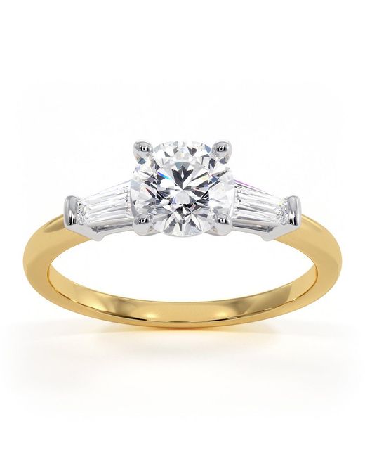 The Diamond Store Metallic Isadora Gia Diamond Engagement Ring 18Ky 0.90Ct G/Si2