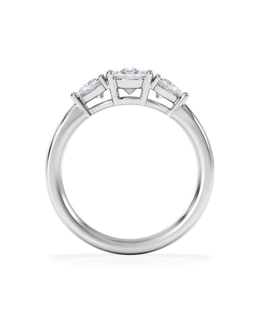 The Diamond Store White Dalia Lab Diamond Oval With Trillions 1.70Ct Ring