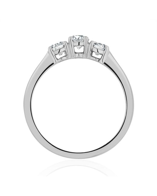 The Diamond Store White Chloe 3 Stone Diamond Ring 0.75Ct G/Vs