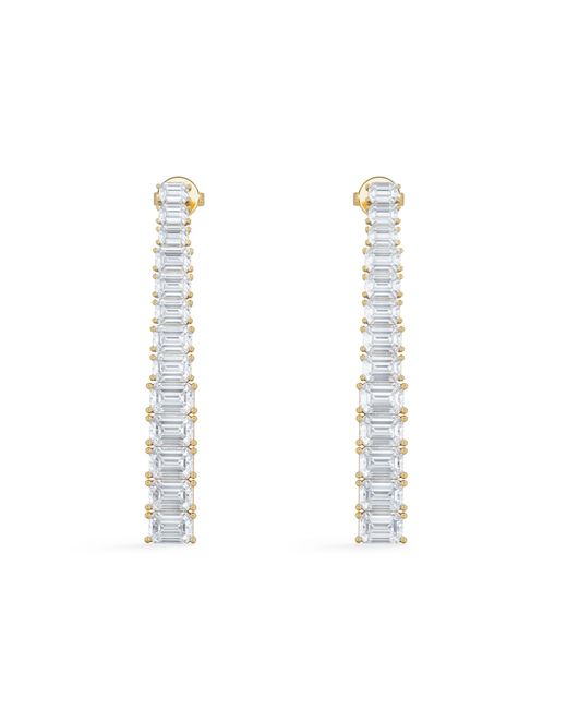 The Diamond Store White Luxe 7.00Ct Lab Diamond Drop Earrings With Igi Certified Emerald-Cut Diamonds