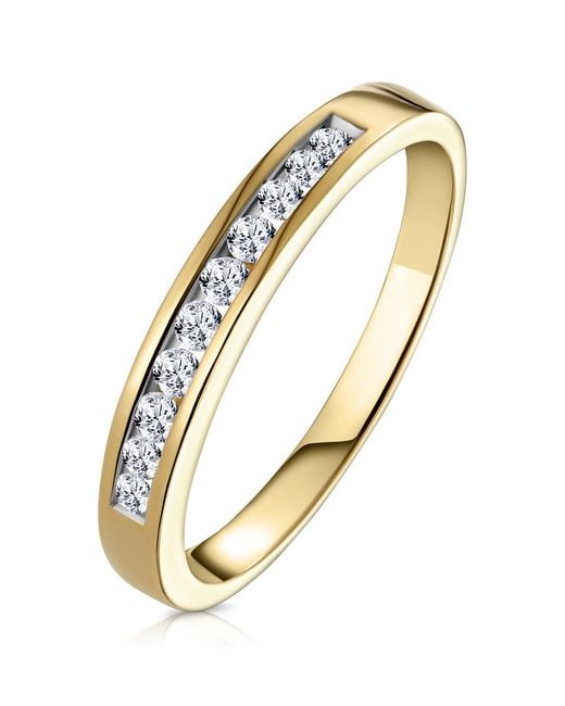 The Diamond Store Metallic Rae 18K Diamond Half Band Eternity Ring 0.25Ct G/Vs