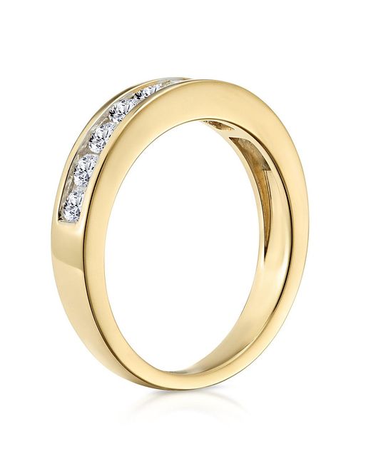 The Diamond Store Metallic Rae 18K Lab Diamond Half Band Eternity Ring 0.50Ct G/Vs