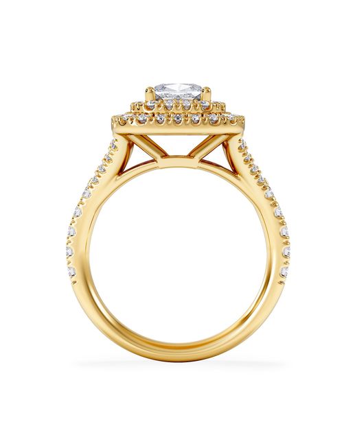 The Diamond Store Metallic Anastasia Lab Diamond Halo Engagement Ring