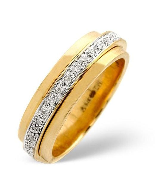 The Diamond Store Yellow Spinners Ring 0.25Ct Diamond 9K