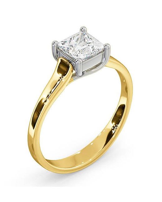 The Diamond Store Metallic Certified Lucy 18K Diamond Engagement Ring 0.75Ct-F-G/Vs