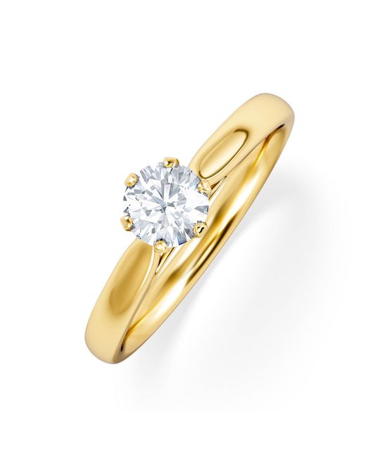 The Diamond Store Metallic Half Carat Diamond Engagement Ring High Set Chloe Lab F/Vs1 18K