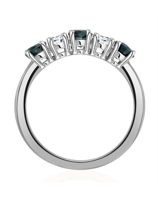 The Diamond Store Blue Sapphire 0.90Ct And Diamond Ring 0.40Ct 18K Ft26