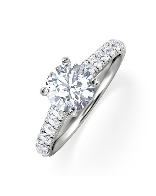 The Diamond Store White Natalia Lab Diamond Engagement Side Stone Ring 18Kw 1.50Ct F/Vs1